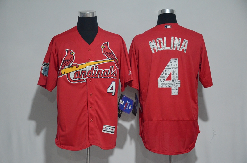 2017 MLB St. Louis Cardinals #4 Molina Red Spring Training Flex Base Jersey->st.louis cardinals->MLB Jersey